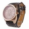 Unisex Big Dial Style PU Leather Quartz Wrist Watch Brown Unisex Big Dial Style PU Leather Quartz Wrist Watch Brown